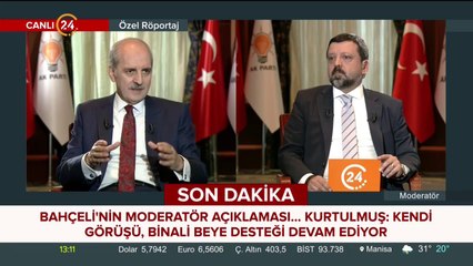 Numan Kurtulmuş 24'te