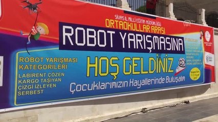 Sivas'ta robotlar yarıştı
