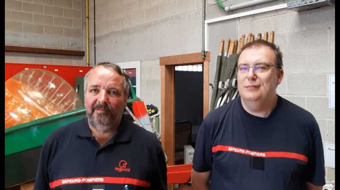 Quiévrain démonstration des pompiers