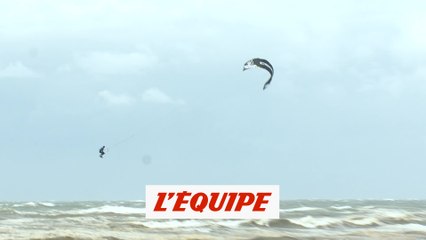 Download Video: Un vent tonitruant permet la tenue du Red Bull Megaloop 2019 - Adrénaline - Kitesurf