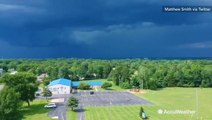 Thunderstorms loom overhead