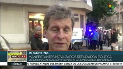 Argentinos marchan en defensa de la soberanía de las Malvinas
