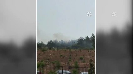 Gaziemir'de yıldırım düşmesi sonrası yangın