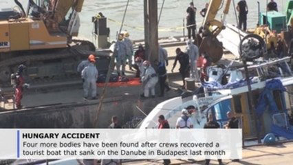 4 more bodies found as boat recovered from Danube in Budapest