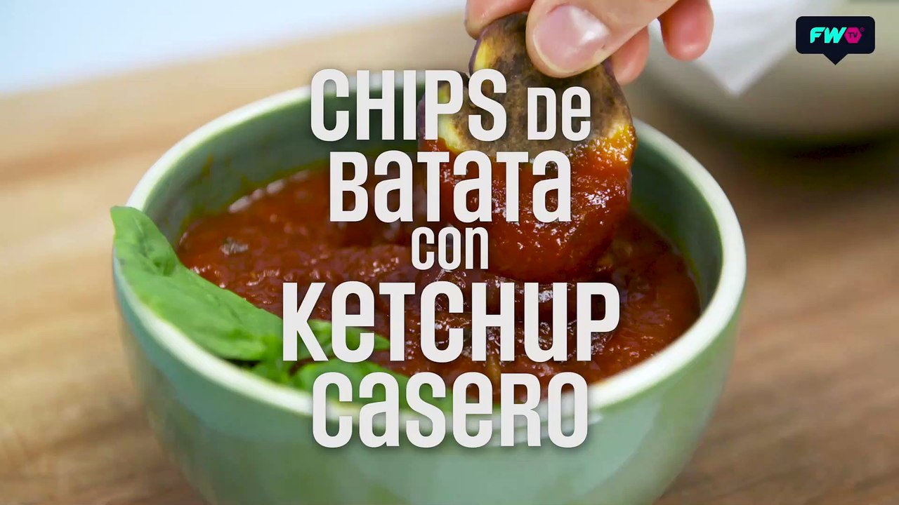 Chips de Batata con Ketchup casero
