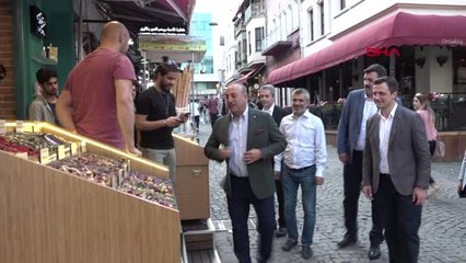 İSTANBUL- BAKAN ÇAVUŞOĞLU FATİH, BEYOĞLU VE BEŞİKTAŞ'TA ESNAF ZİYARETİNDE BULUNDU -2