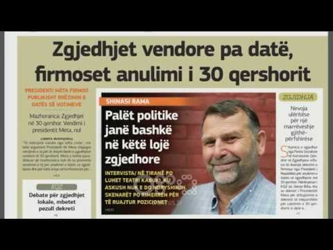 Ora juaj, Shtypi i ditës: Zgjedhjet vendore pa datë, firmoset anulimi i 30 qershorit