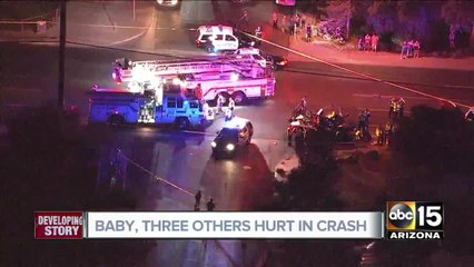 Baby, three others hurt in crash in Mesa