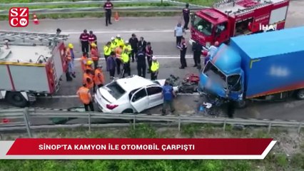 Sinop’ta kamyon ile otomobil çarpıştı: 2 ölü, 1 yaralı