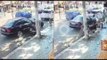 RTV Ora - Përplasen makinat tek Rruga e Kavajes, kalimtari shpëton për një fije nga vdekja