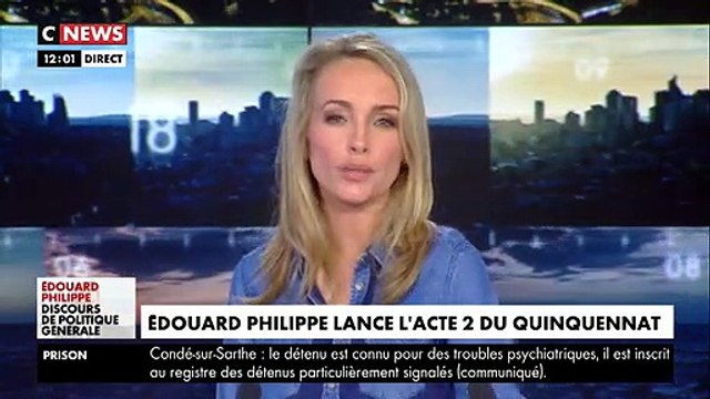 Le Premier ministre Edouard Philippe prononce sa deuxième déclaration de politique générale devant les députés à l'Assemblée nationale