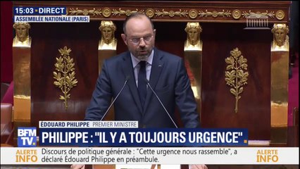 Edouard Philippe à l'Assemblée: "Il y a toujours urgence"