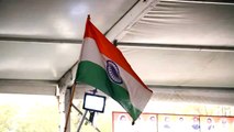 Indian Flag in Crowd
