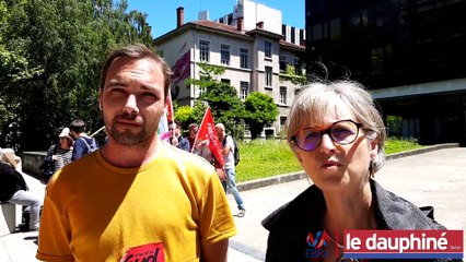 Une quinzaine de professeurs ont manifesté devant le rectorat de Grenoble