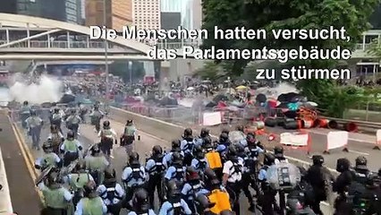 Heftige Zusammenstöße in Hongkong