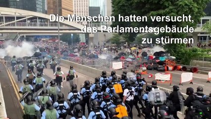 Heftige Zusammenstöße in Hongkong