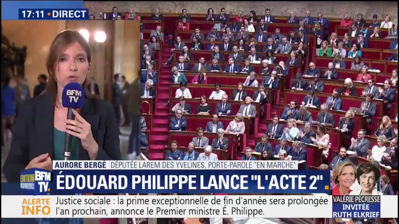 Mesures écologiques d'Edouard Philippe: pour Aurore Bergé, "c'est une accélération sur un cap qui est le nôtre depuis deux ans"