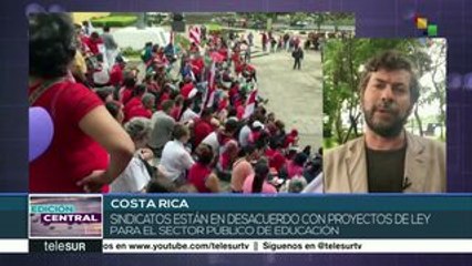 Sindicatos de Costa Rica rechazan políticas regresivas de Alvarado