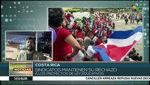 Costa Rica: sindicatos mantienen rechazo a proyectos de ley del gob.