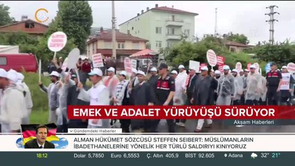 Emek ve adalet yürüyüşü devam ediyor
