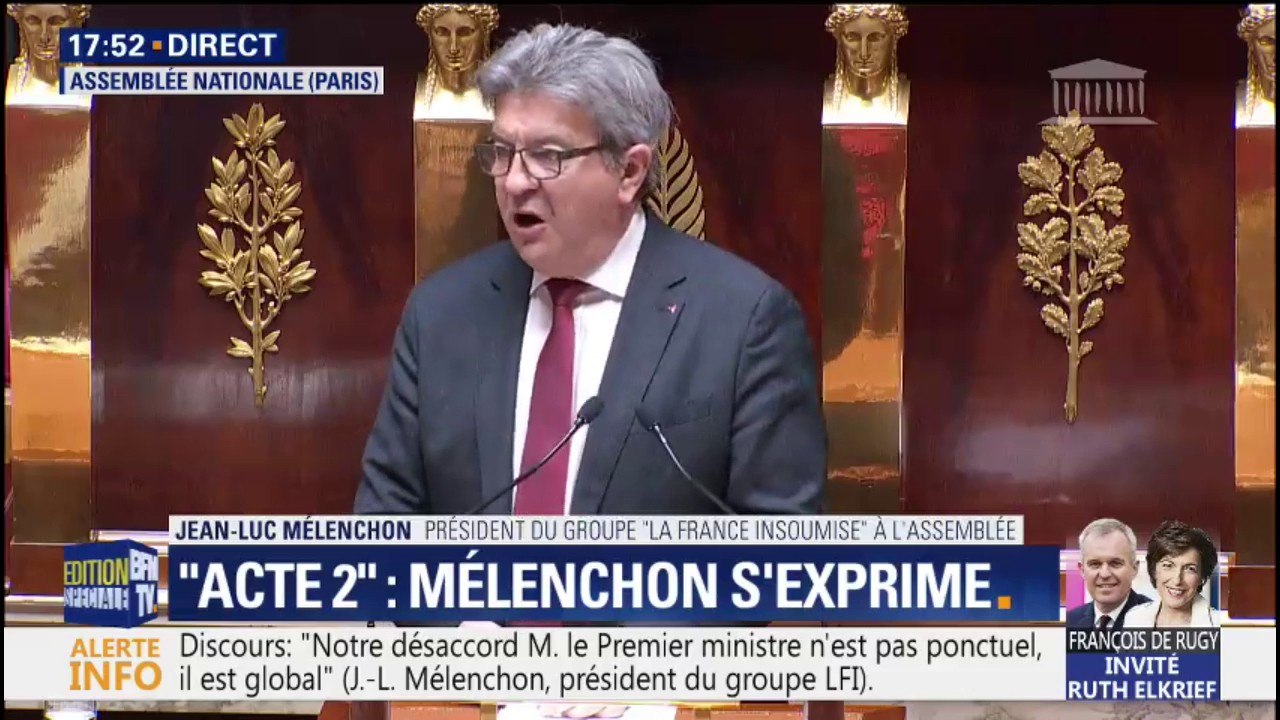 Jean-Luc Mélenchon face à Edouard Philippe: "Quoi qu'il arrive, nous ne céderons pas"