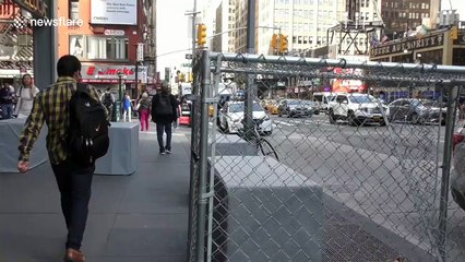 Pro-immigration art installation destroyed outside New York Times headquarters