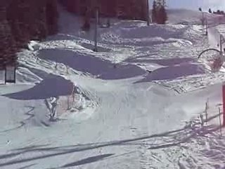 Entrainement de Slalom à Meribel 2 (Chute de Romain)