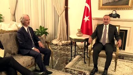 Çavuşoğlu, BM Suriye Özel Temsilcisi Pedersen'i kabul etti