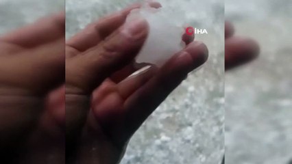 - Ordu'da dolu yağışı araçlara ve tarlalara zarar verdi