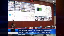 Alcaldes peruanos interesados en el modelo de transporte de Guayaquil