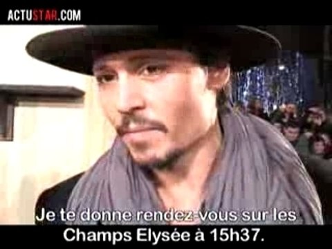 Johnny Depp - Actustar première Sweeney Todd Paris
