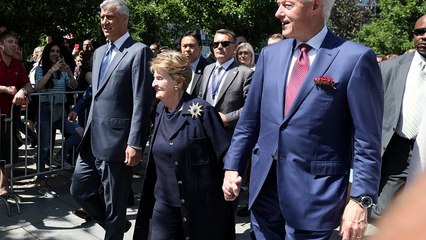 Clinton et Albright au Kosovo