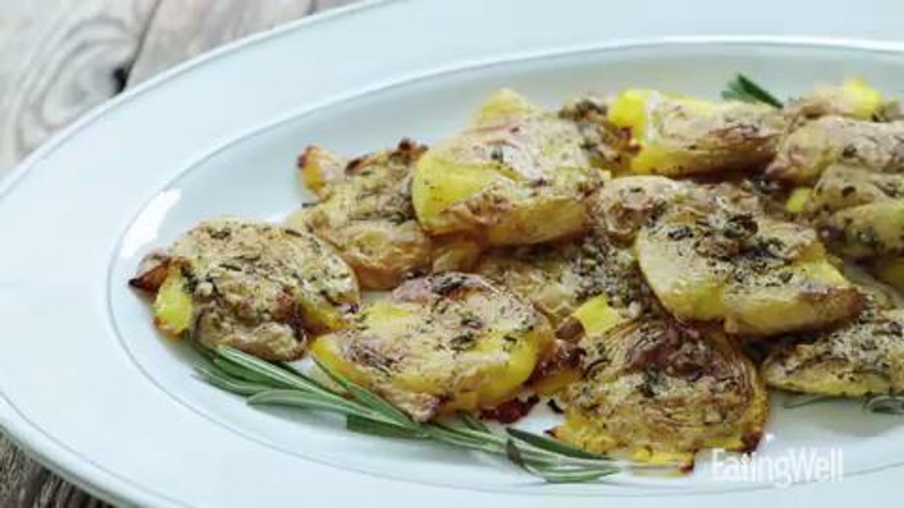 Garlic-Rosemary Smashed Potatoes