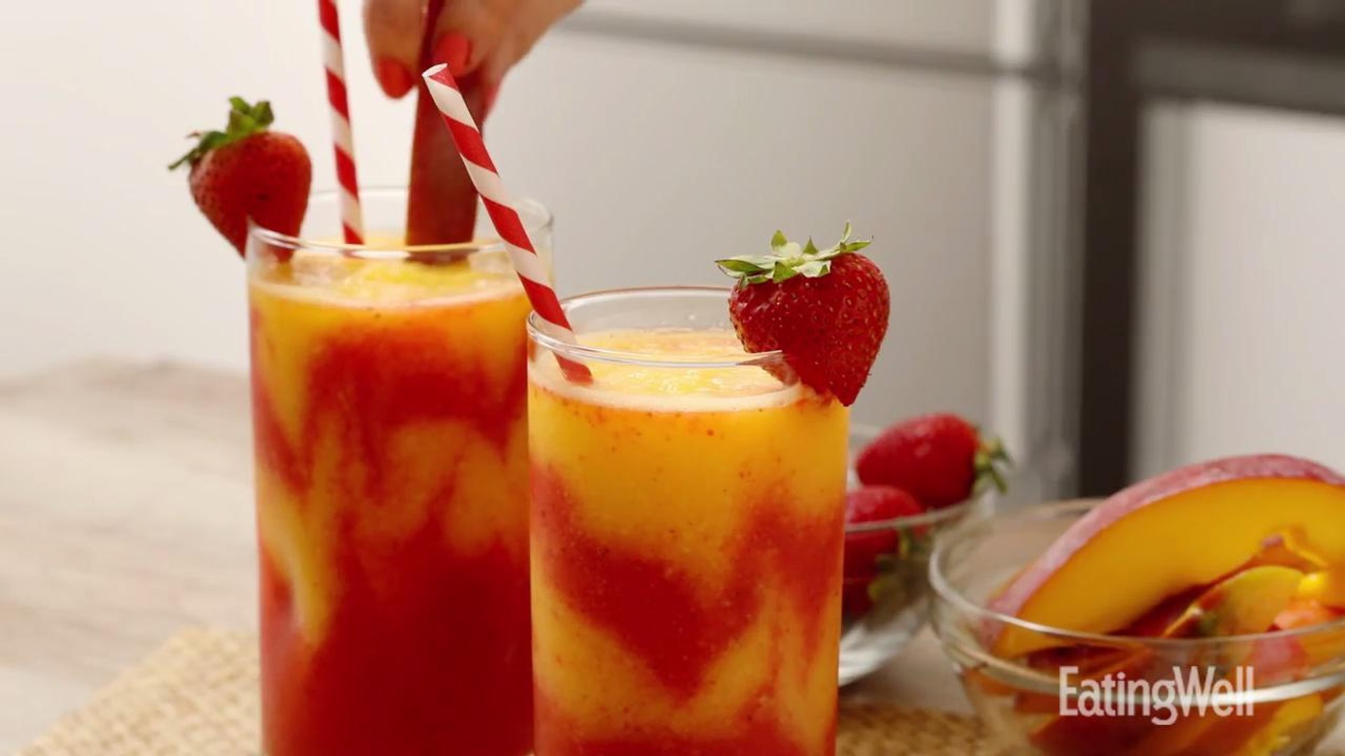 How To Make Layered Strawberry Mango Frozen Margaritas Video Dailymotion