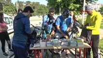 MUŞ 23 kilometre pedal çevirip çocukları kitapla buluşturdular