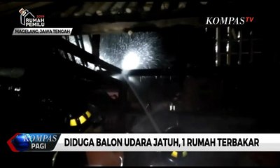Diduga Balon Udara Terjatuh, 1 Rumah Habis Terbakar