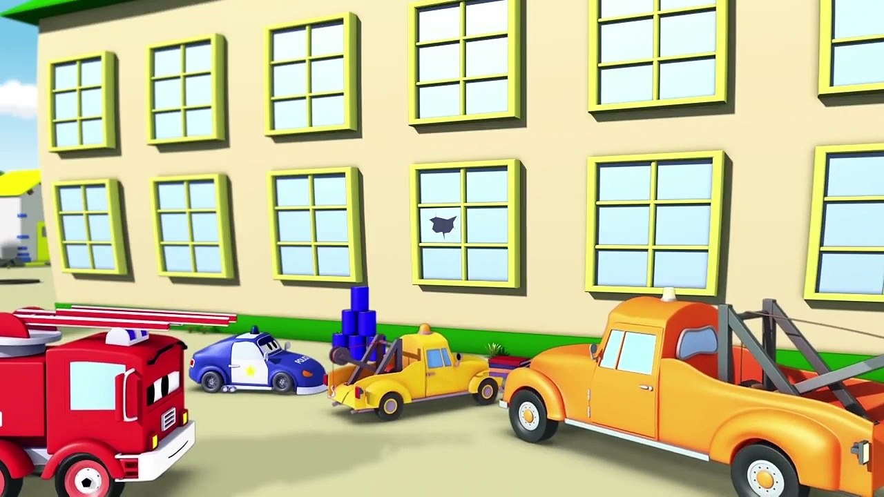 The Slingshot CONTEST with the Baby Cars in Car City ! Trucks and Cars Cartoon for kids