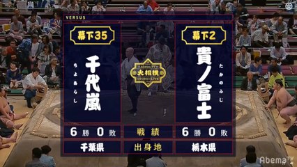 Chiyoarashi vs Takanofuji - Natsu 2019, Makushita Yusho - Day 13