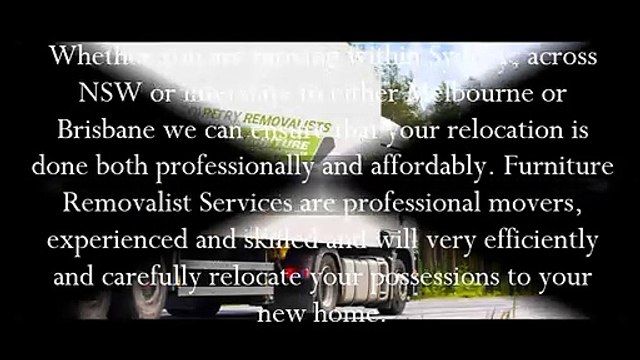 Furniture Removalists Service | Eastern Suburbs Removalists