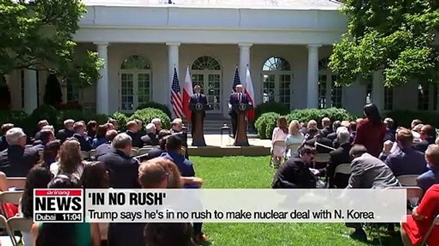 Trump says he's in no rush to make nuclear deal with N. Korea