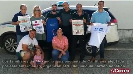 Los familiares de Alexandra, una pequeña de Cantillana afectada por Hipertensión Pulmonar, organizan el 15 de junio un partido benéfico