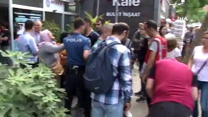 Ataşehir'de riskli binanın boşaltılması sırasında arbede çıktı