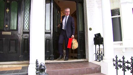 Michael Gove ignores leadership questions as he leaves home
