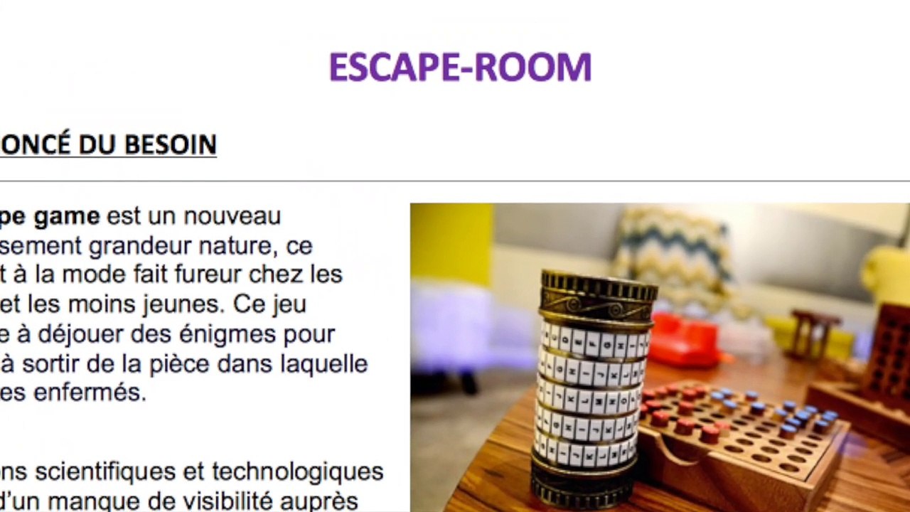 Présentation escape version finale