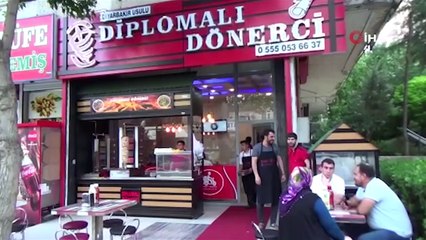 İş bulamayan mühendis ‘diplomalı’ dönerci dükkanı açtı