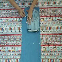 Make a new shirt with an old jean shirt