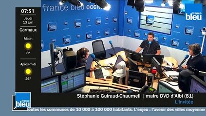 Stéphanie Guiraud- Chaumeil maire d'Albi invitée de France Bleu Occitanie