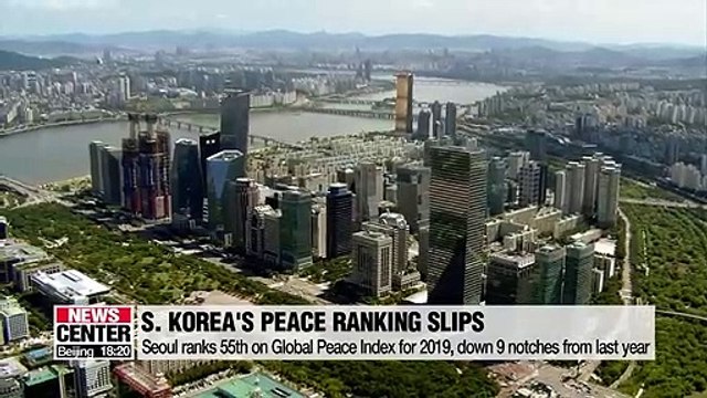 S. Korea ranks 55th on Global Peace Index; N. Korea ranks 149th
