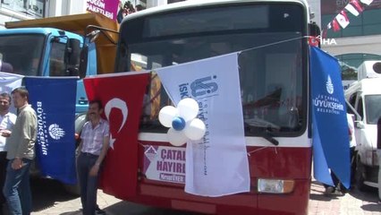 İETT VE İSKİ'den Çatalca Belediyesi'ne araç yardımı