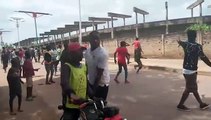 Des partisans du 3ème mandat pour Alpha Condé manifestent à Nzérékoré